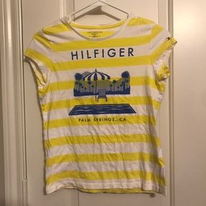 Tommy Hilfiger yellow strip top